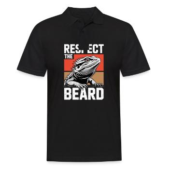 Respectez la barbe ! Terraristiques de reptiles dragon barbu - Polo Homme - noir - Devant - Kai (181cm)