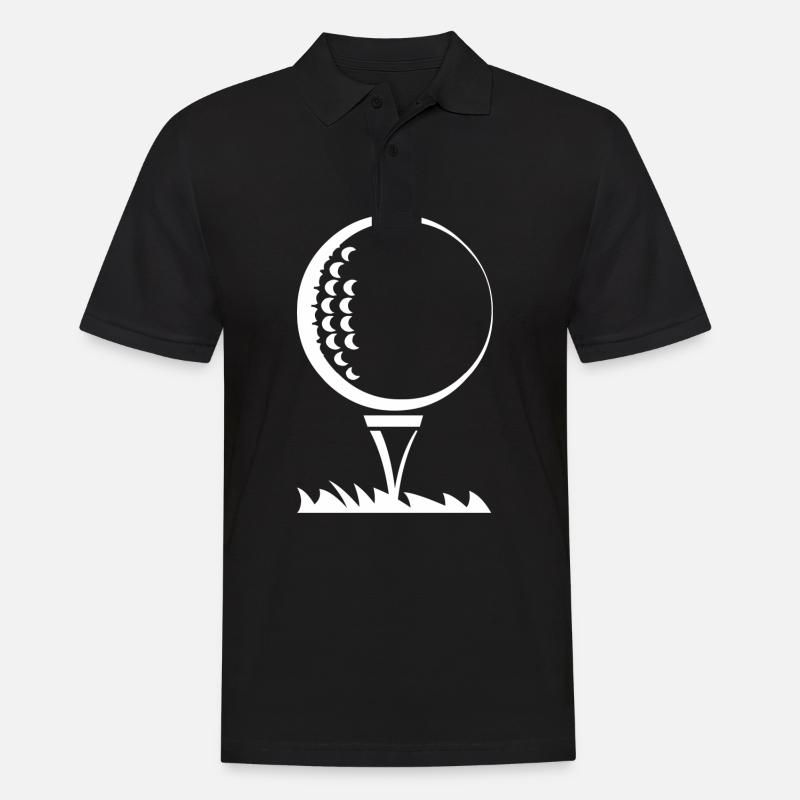 Golfball - Männer Poloshirt - Schwarz