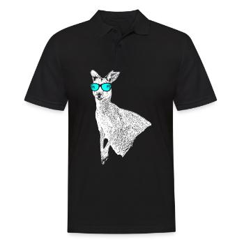Känguru Tierliebhaber Naturfans Sonnenbrille Kängu - Männer Poloshirt - Schwarz - Vorne - Kai (181cm)