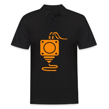 3D Druck - Männer Poloshirt - Schwarz - Vorne - Kai (181cm)