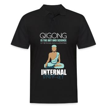 Qigong Qi Gong Tai Chi Chigong - Männer Poloshirt - Schwarz - Vorne - Kai (181cm)