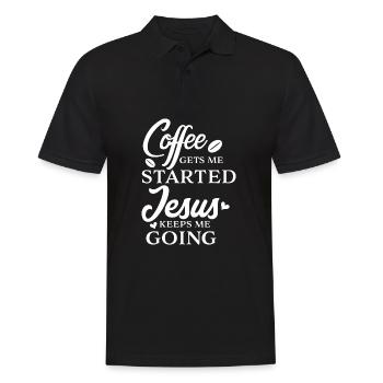 Bibelvers Christliche Sprüche Geschenk Bibel Jesus - Männer Poloshirt - Schwarz - Vorne - Kai (181cm)