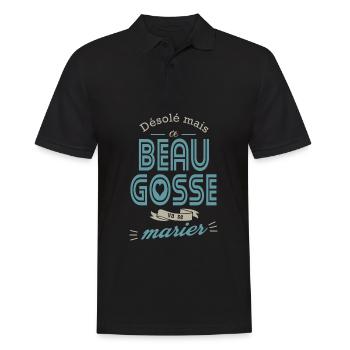futur marié evg mariage - Polo Homme - noir - Devant - Kai (181cm)