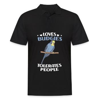 Budgerigar Gifts | Pet Bird Lovers - Men's Polo Shirt - black - Front - Kai (181cm)