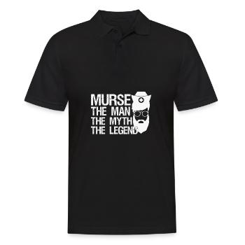 Murse Der Mann Der Mythos Die Legende Lustige - Männer Poloshirt - Schwarz - Vorne - Kai (181cm)