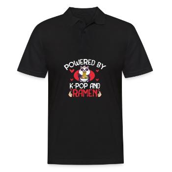 Propulsé par K-Pop et Ramen Korean Music - Polo Homme - noir - Devant - Kai (181cm)