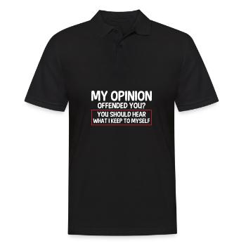 Meine Meinung Beleidigt Sie Sarkastische - Männer Poloshirt - Schwarz - Vorne - Kai (181cm)
