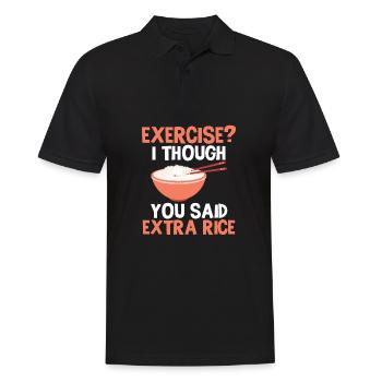 Exercice Je pensais que vous aviez plus de riz plus drôle - Polo Homme - noir - Devant - Kai (181cm)