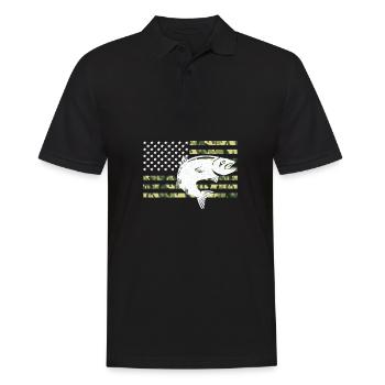 Drapeaux des États-Unis American Patriot Fisher Pêcheur - Polo Homme - noir - Devant - Kai (181cm)