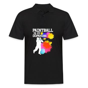 Le paintball est mon paintball drôle de dopamine - Polo Homme - noir - Devant - Kai (181cm)