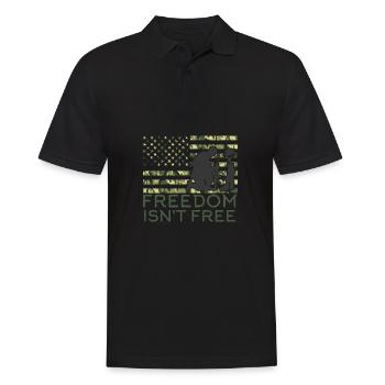 Freiheit Ist Keine Freie Armee -Veteranen -Soldat - Männer Poloshirt - Schwarz - Vorne - Kai (181cm)