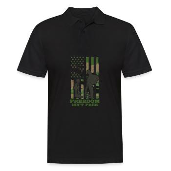 Freiheit Ist Keine Freie Armee -Veteranen -Soldat - Männer Poloshirt - Schwarz - Vorne - Kai (181cm)