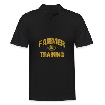 Bauer In Der Ausbildung Bauernhofsohn Kinder - Männer Poloshirt - Schwarz - Vorne - Kai (181cm)