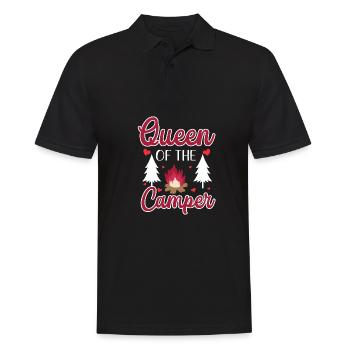 Reine du camping de camping en plein air Caravane - Polo Homme - noir - Devant - Kai (181cm)