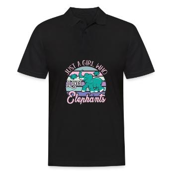 Juste une fille qui aime les femmes éléphants - Polo Homme - noir - Devant - Kai (181cm)