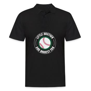 Petit frère et plus grand fan de baseball - Polo Homme - noir - Devant - Kai (181cm)