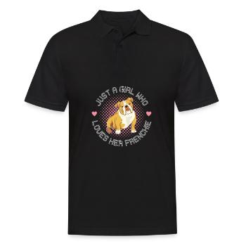 Juste une fille qui veut son Frenchie Français - Polo Homme - noir - Devant - Kai (181cm)