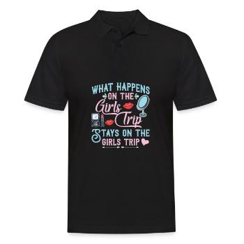 What happens on the girls' journey remains funny - Men's Polo Shirt - black - Front - Kai (181cm)