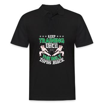 Continuez à faire de l’exercice jusqu’à votre ceinture - Polo Homme - noir - Devant - Kai (181cm)
