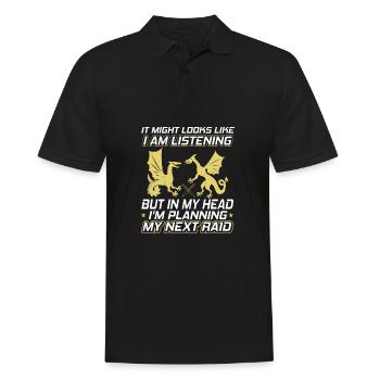 It may look like I'm - Men's Polo Shirt - black - Front - Kai (181cm)