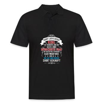 Sorry Ladies Paar Freund Vergeben Geschenk Spruch - Männer Poloshirt - Schwarz - Vorne - Kai (181cm)