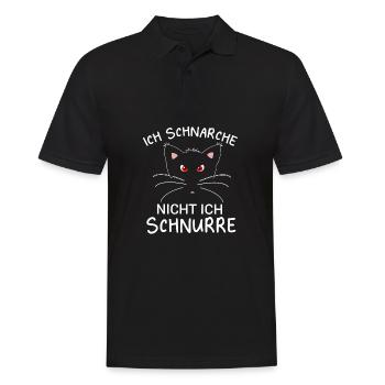 Ich Schnarche Nicht Ich Schnurre Schlaf Pyjama - Männer Poloshirt - Schwarz - Vorne - Kai (181cm)