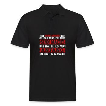 Keine Ahnung Ob Das Was Du Machst Sinn Macht - Männer Poloshirt - Schwarz - Vorne - Kai (181cm)