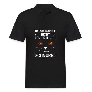 Ich Schnarche Nicht Ich Schnurre Süße Sprüche - Männer Poloshirt - Schwarz - Vorne - Kai (181cm)