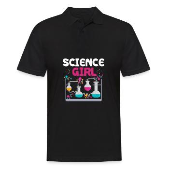 Science girls -chemistry schoolgirls women - Men's Polo Shirt - black - Front - Kai (181cm)