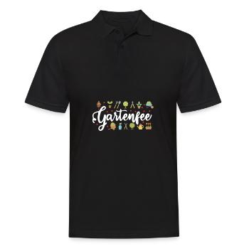 Gartenfee Pflanzenmama Gartenarbeit Gärtnerin - Männer Poloshirt - Schwarz - Vorne - Kai (181cm)