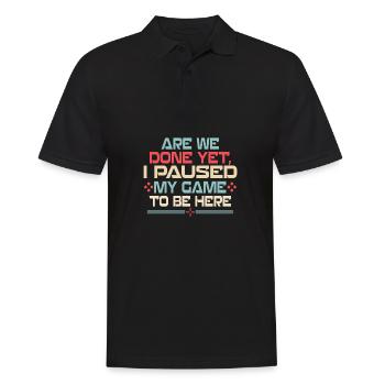 Conception de jeu Je possède mon jeu ici - Polo Homme - noir - Devant - Kai (181cm)