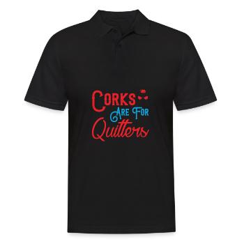 Les bouchons sont pour boire du vin nuit pour - Polo Homme - noir - Devant - Kai (181cm)