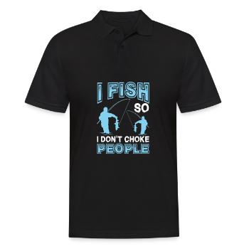 Je pêche pour ne pas pêcher les gens qui - Polo Homme - noir - Devant - Kai (181cm)