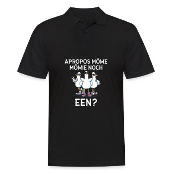 Apropos Möwe Möwie Noch een Norddeutschland - Männer Poloshirt - Schwarz - Vorne - Kai (181cm)