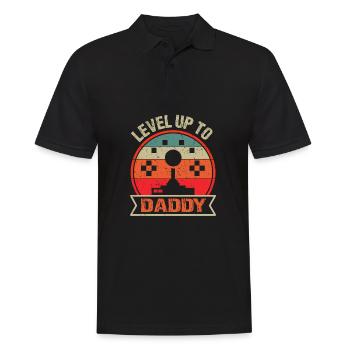 Level up Dad for the first time Father Father's Day - Men's Polo Shirt - black - Front - Kai (181cm)