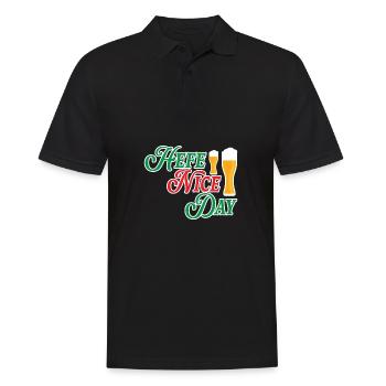 Hefe Nice Day Alkohol Brauer Bierbrauen Bier - Männer Poloshirt - Schwarz - Vorne - Kai (181cm)