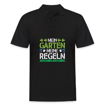 Mon jardin Mes règles Jardinage - Polo Homme - noir - Devant - Kai (181cm)