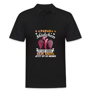 Papas Mädchen Ich War Einmal Sein Engel Jetzt Ist - Männer Poloshirt - Schwarz - Vorne - Kai (181cm)