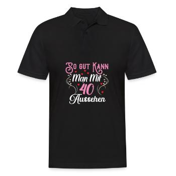 So Gut Kann Man Mit 40 Aussehen Runder Geburtstag - Männer Poloshirt - Schwarz - Vorne - Kai (181cm)
