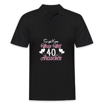 So Gut Kann Man Mit 40 Aussehen Runder Geburtstag - Männer Poloshirt - Schwarz - Vorne - Kai (181cm)