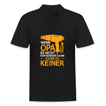 Wenn Opa Es Nicht Reparieren Kann Lustiger - Männer Poloshirt - Schwarz - Vorne - Kai (181cm)