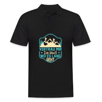 Vertrau Mir Ich Weiß Wo Es Lang Geht Verlaufen - Männer Poloshirt - Schwarz - Vorne - Kai (181cm)
