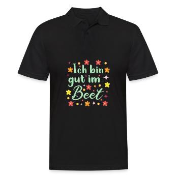 Ich Bin Gut Im Beet Gärtnern Witz Gärtnerin - Männer Poloshirt - Schwarz - Vorne - Kai (181cm)