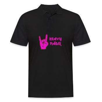 Rockerbraut Heavy Mädel Metal Musik Rockerin - Männer Poloshirt - Schwarz - Vorne - Kai (181cm)