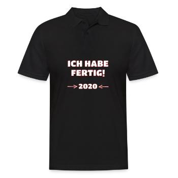 Verabschiedung Kollege Rentner - Ich Habe Fertig - Männer Poloshirt - Schwarz - Vorne - Kai (181cm)