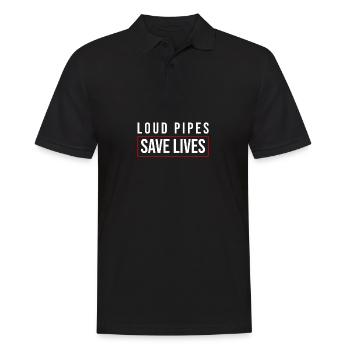 Loud Pipes Save Lives | Tuner Biker Motorcycle - Men's Polo Shirt - black - Front - Kai (181cm)