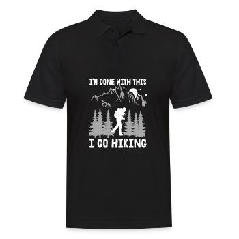 Lustiges Wandercamping -T -Shift Für Wanderer Und - Männer Poloshirt - Schwarz - Vorne - Kai (181cm)