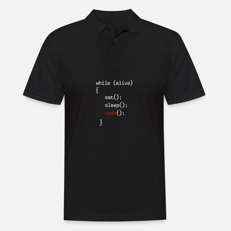Administrateur Coding Geek Programmeur - Polo Homme - noir