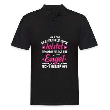 Geschenk Pflegerin Pflege Krankenpflegerin - Männer Poloshirt - Schwarz - Vorne - Kai (181cm)