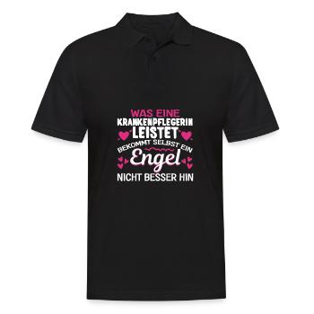 Krankenpflegerin Krankenpflege Krankenschwester - Männer Poloshirt - Schwarz - Vorne - Kai (181cm)
